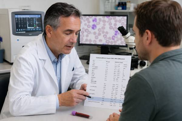 Learn the normal basophil count range, what absolute basophils mean, why high or low basophils happen, and when CBC results need follow-up.