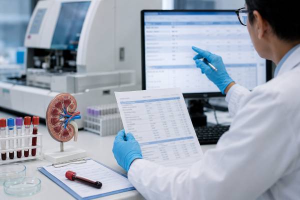 Learn how bicarbonate and anion gap blood tests help interpret metabolic acidosis, high anion gap patterns, kidney disease, ketoacidosis, and urgent acid-base results.