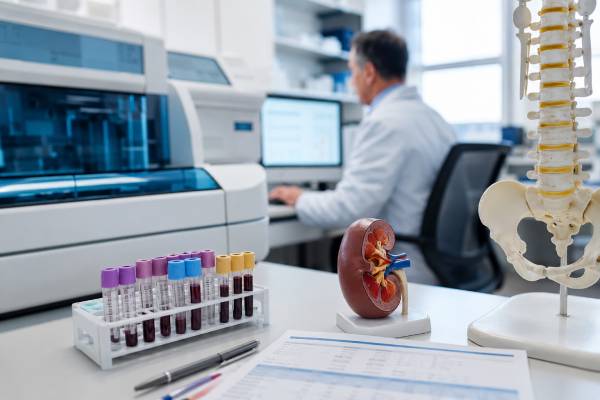 Learn how calcium, phosphorus, and PTH work together in kidney-mineral balance, including common lab patterns, CKD-related changes, follow-up tests, and when abnormal results need prompt care.