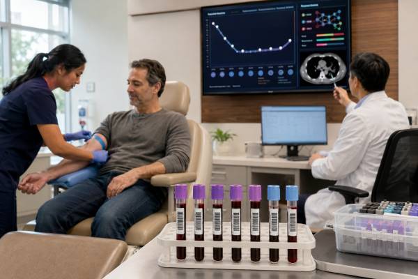 Understand ctDNA test results for liquid biopsy profiling, targeted therapy, treatment response, molecular residual disease, recurrence risk, false negatives, and follow-up.