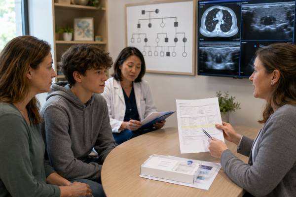 Understand DICER1 genetic test results, pleuropulmonary blastoma and other tumor risks, mosaicism, childhood and adult surveillance, inheritance, and family testing.