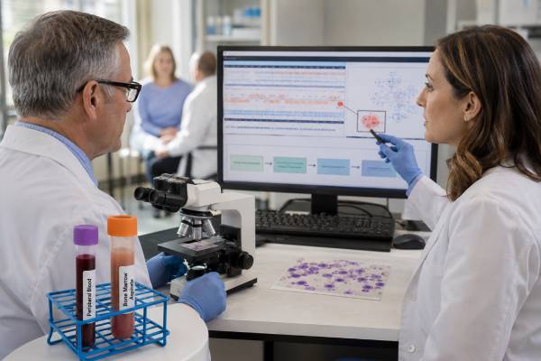 Learn how the FLT3 mutation test guides AML risk assessment, targeted treatment, transplant planning, relapse testing, and interpretation of ITD and TKD results.