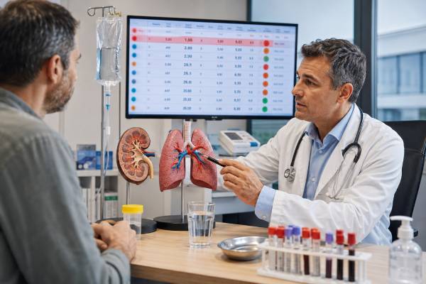 High bicarbonate or high CO2 on a blood test can signal metabolic alkalosis, vomiting, diuretics, dehydration, low potassium, aldosterone excess, or chronic CO2 retention. Learn what the result means and what follow-up tests may show.