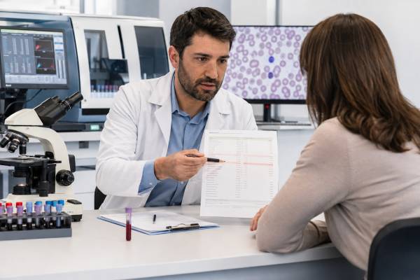 Learn what a high hematocrit blood test means, including dehydration, polycythemia vera, sleep apnea, smoking, testosterone, symptoms, risks, and follow-up tests.