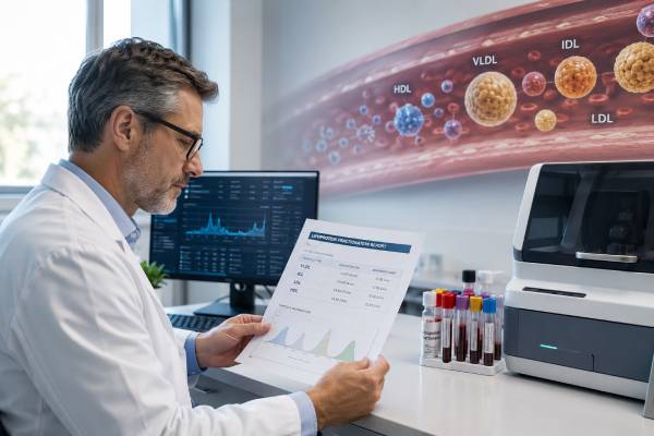 Lipoprotein Fractionation Test: LDL, HDL, VLDL, IDL, Lipoprotein Particles, and Results Learn what a lipoprotein fractionation test measures, including LDL-P, HDL, VLDL, IDL, particle size, remnants, and how results relate to cardiovascular risk.