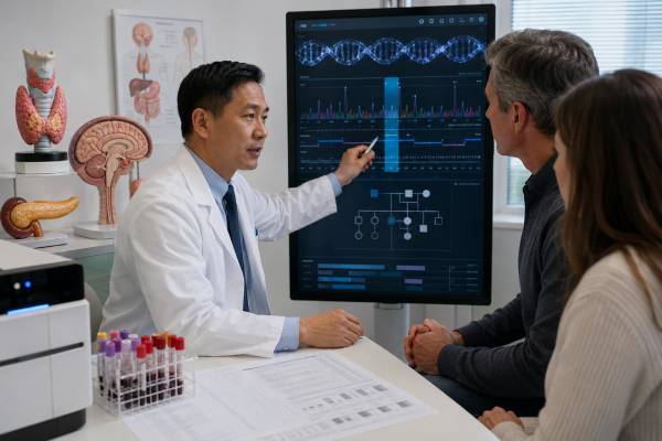 MEN1 Genetic Test: Multiple Endocrine Neoplasia Type 1 and Results Learn how MEN1 genetic testing confirms multiple endocrine neoplasia type 1, who should be tested, what positive and negative results mean, and how surveillance protects patients and relatives.
