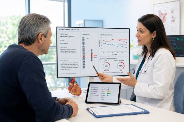 PCSK9 Genetic Test: Cholesterol, Heart Disease Risk, and Results Learn how PCSK9 gain- and loss-of-function variants affect LDL cholesterol, familial hypercholesterolemia, heart risk, treatment, and family testing.