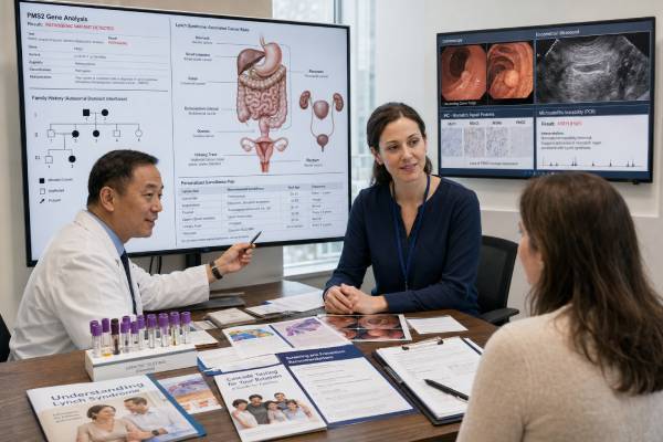 Learn what an PMS2 genetic test shows, how results relate to Lynch syndrome and colon cancer risk, and what positive, negative, and uncertain findings mean for care and family.