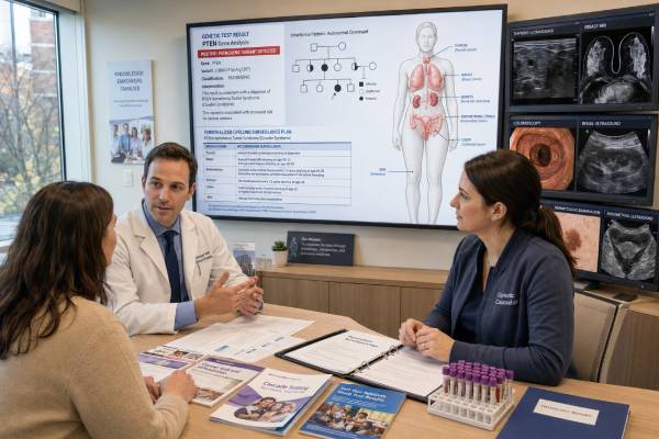 Learn how PTEN genetic testing can confirm Cowden syndrome, clarify cancer risks, explain positive, negative, and VUS results, and guide screening for patients and families.