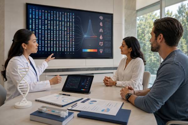 Polygenic Risk Score (PRS) Test Disease Risk, DNA Markers, and Results Learn how a polygenic risk score combines DNA markers, what percentiles and absolute risk mean, where PRS testing may help, and why ancestry, calibration, and clinical context matter.