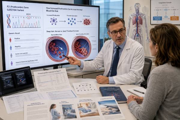 Prothrombin G20210A Genetic Test: Blood Clot Risk and Results Learn what a prothrombin G20210A result means for venous blood clot risk, anticoagulation, pregnancy, hormones, surgery, and family testing.
