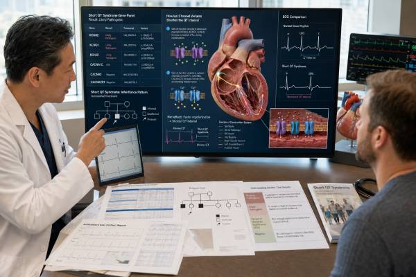 Short QT Syndrome Genetic Test: Heart Rhythm Genes and Results Understand how short QT syndrome genetic testing evaluates heart rhythm genes, why ECG context and gene validity matter, and what positive, uncertain, or negative results mean.