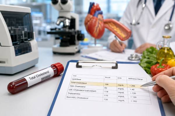 Total Cholesterol Test Normal and Optimal Range: Reference Values and Targets Learn the normal, borderline, high, and optimal total cholesterol ranges, how to interpret your result, why LDL and non-HDL targets matter, and what to do next.