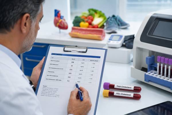 Total Cholesterol and HDL Ratio: Interpreting Cholesterol Risk Without Overdoing It Learn what the total cholesterol and HDL ratio means, how to calculate it, what high and low ratios suggest, and why LDL, non-HDL cholesterol, triglycerides, ApoB, and overall heart risk still matter.