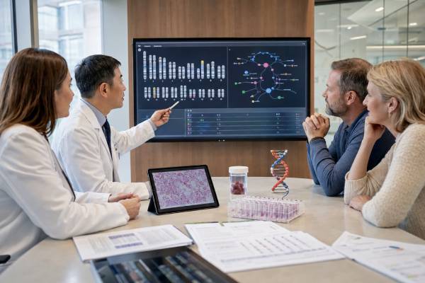 Understand tumor genomic testing, how cancer mutations are matched to targeted therapy, what result categories mean, and why an actionable target may not work.