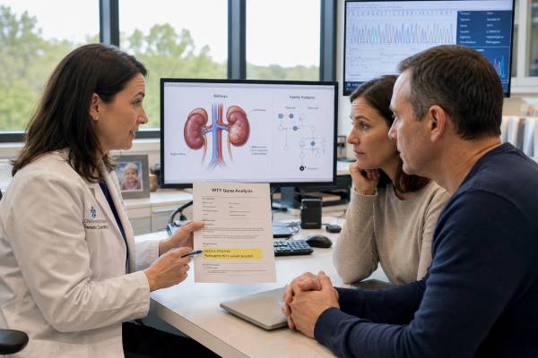 Understand what a WT1 genetic test can reveal about Wilms tumor risk, progressive kidney disease, gonadal development, screening, inheritance, and result interpretation.
