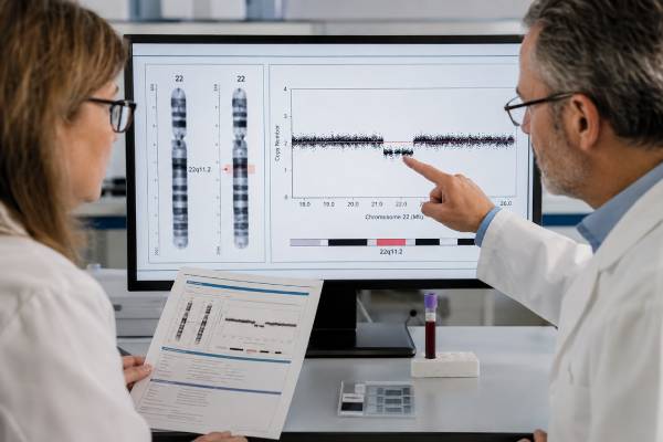 22q11.2 Deletion Syndrome Genetic Test: DiGeorge Syndrome and Results Learn how 22q11.2 deletion syndrome genetic testing works, what positive, negative, prenatal, and family results mean, and which follow-up evaluations may be needed.