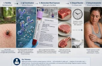 Learn how the alpha-gal IgE test helps diagnose delayed red-meat allergy after tick bites, what positive and negative results mean, and how to manage exposure safely.