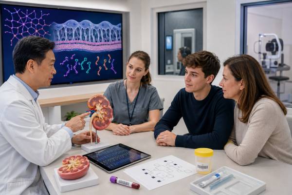 Alport Syndrome Genetic Test COL4A3, COL4A4, COL4A5, and Results Learn how COL4A3, COL4A4, and COL4A5 testing diagnoses Alport syndrome, distinguishes inheritance patterns, explains VUS and negative results, and guides kidney and family care.