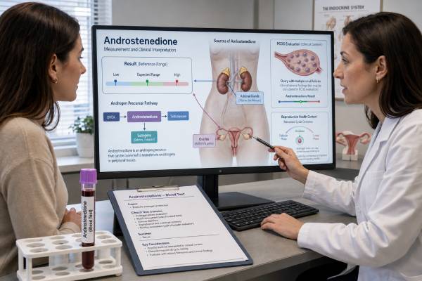 Learn what an androstenedione blood test shows, why levels may be high or low, how PCOS and adrenal causes differ, and which follow-up tests help.