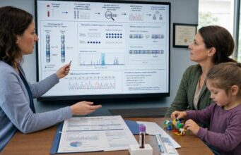 Understand Angelman syndrome genetic testing for UBE3A, methylation, deletions, uniparental disomy, and imprinting defects, including results and recurrence risk.