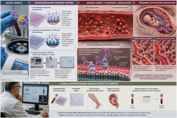 Learn how an antiphospholipid antibody panel evaluates lupus anticoagulant, anticardiolipin, and beta-2 glycoprotein I antibodies in clotting risk, pregnancy loss, and APS diagnosis.