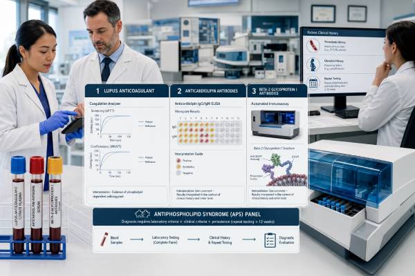Learn what an APS blood test panel includes, how lupus anticoagulant, anticardiolipin, and beta-2 glycoprotein results are combined, and how testing supports diagnosis.