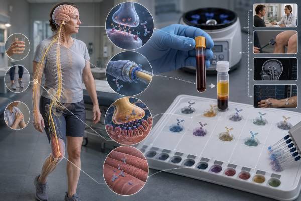 Learn how autoimmune neurology panels test antibodies linked to brain, spinal cord, nerve, neuromuscular junction, and muscle disorders and how results are interpreted.