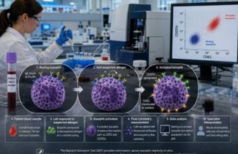 Learn how the basophil activation test uses CD63 and CD203c to assess functional allergy, how results are interpreted, and why BAT cannot precisely predict future reaction severity.