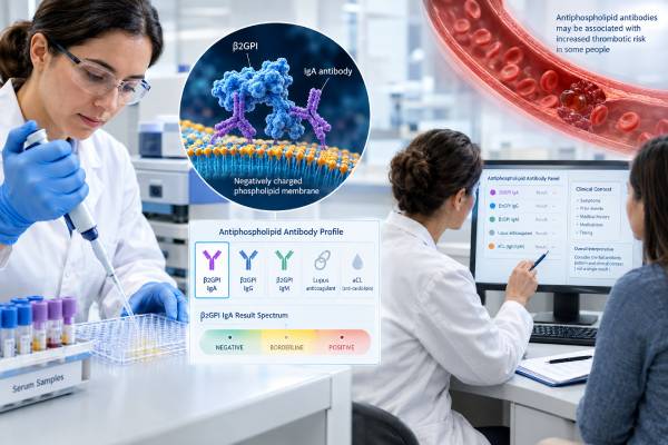 Learn what a beta-2 glycoprotein 1 IgA antibody result means, why it is a non-criteria APS marker, and how isolated or persistent positivity may relate to clot risk.
