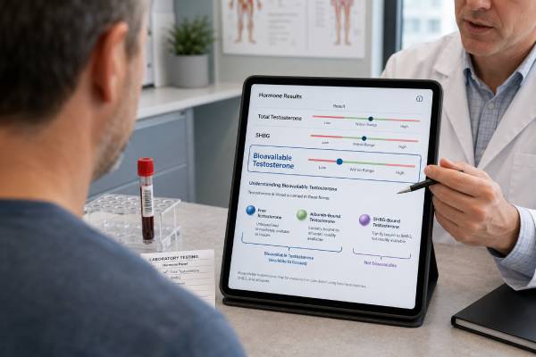 Bioavailable Testosterone Test: Low Levels, Normal Range, SHBG, and Results Learn how bioavailable testosterone is measured, how SHBG changes results, what low levels may mean, when testing is useful, and which follow-up tests guide diagnosis.
