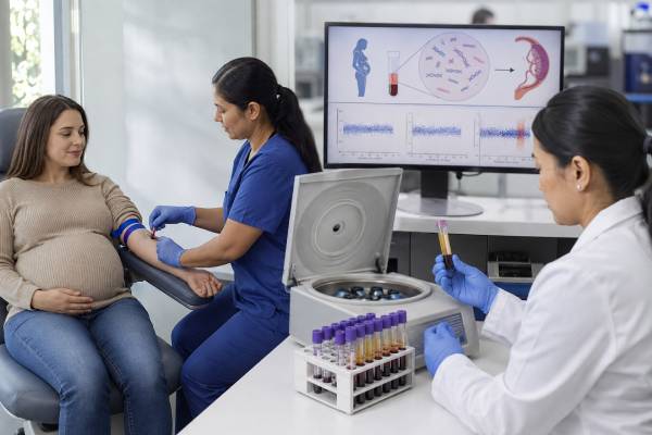 Cell-Free DNA (cfDNA) Prenatal Test: Fetal Chromosome Screening and Results Learn how cell-free DNA prenatal screening works, what low-chance, high-chance, no-call, and atypical results mean, and when CVS or amniocentesis is needed.