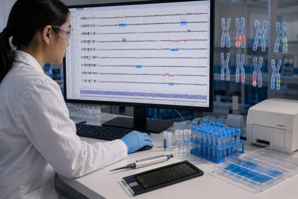 Chromosomal Microarray Test: Copy Number Variants, Deletions, and Duplications Understand how chromosomal microarray detects deletions and duplications, what pathogenic and uncertain CNV results mean, what CMA misses, and when follow-up testing is needed.