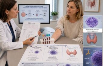Learn which blood tests are useful for chronic urticaria, how total IgE, tryptase, anti-TPO antibodies, and autoimmune markers are interpreted, and when broader testing is needed.