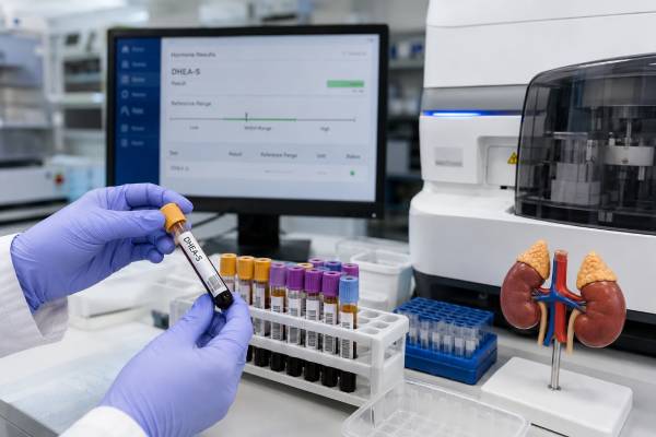 DHEA-S Blood Test: High, Low, Normal Range, Adrenal Androgens, and Results Understand what a DHEA-S blood test shows, normal ranges by age and sex, causes of high or low adrenal androgen levels, and the follow-up tests used to interpret results.