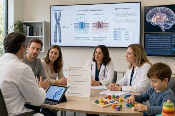 Dravet Syndrome Genetic Test SCN1A Gene Mutations and Results Understand SCN1A genetic testing for Dravet syndrome, including who should be tested, variant results, treatment implications, inheritance, mosaicism, and negative tests.