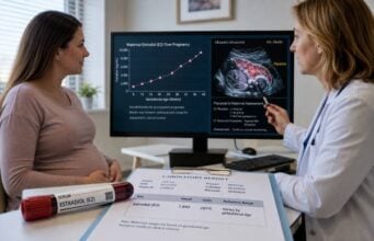 Estradiol Test in Pregnancy: Estrogen Levels, Placenta Function, and Results Understand estradiol testing in pregnancy, including normal variability, fertility-treatment effects, low and high results, placental biology, and appropriate clinical follow-up.