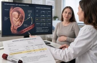 Estriol Test in Pregnancy: Placenta Health, Fetal Screening, and Results Learn what unconjugated estriol measures in pregnancy, how low and high results affect quad-screen risk, and which ultrasound, screening, or diagnostic follow-up may be offered.