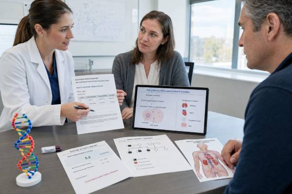Fabry Disease Genetic Test: GLA Gene Mutations, Symptoms, and Results Understand Fabry disease GLA genetic testing, including classic and late-onset symptoms, enzyme and lyso-Gb3 results, variant interpretation, X-linked family risk, treatment relevance, and next steps.