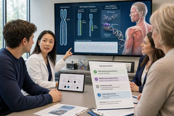 Facioscapulohumeral Muscular Dystrophy Genetic Test D4Z4 Repeat, SMCHD1, and Results Understand FSHD genetic testing, including D4Z4 repeat size, permissive 4qA haplotypes, SMCHD1, methylation, FSHD1 versus FSHD2, mosaicism, and results.