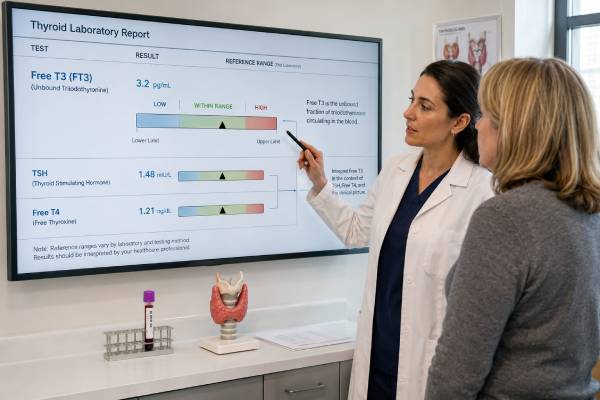 Understand what a free T3 blood test measures, why levels may be high or low, how normal ranges vary, and when results help diagnose thyroid disease.
