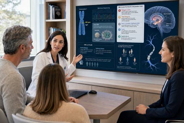 Understand GBA genetic testing for Parkinson disease risk and Gaucher disease, including methods, variant results, inheritance, limitations, and follow-up.
