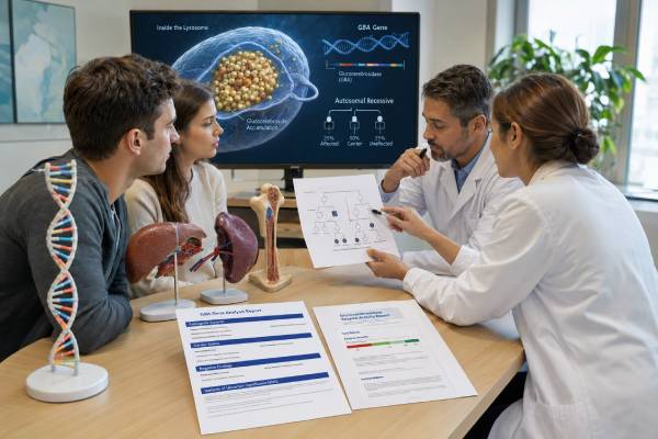 Gaucher Disease Genetic Test: GBA1 Gene Mutations, Carrier Risk, and Results Understand GBA1 testing for Gaucher disease, carrier and partner risk, pseudogene limitations, two-variant results, residual risk, and Parkinson susceptibility.