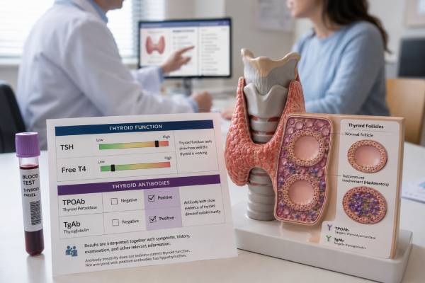 Hashimoto Thyroiditis Blood Test Panel: TSH, Free T4, TPOAb, TgAb, and Results Understand the Hashimoto thyroiditis panel, including TSH, free T4, TPOAb, and TgAb patterns, what positive antibodies mean, and when treatment is needed.