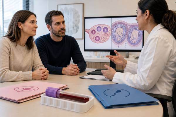 Learn how an inhibin B test reflects Sertoli-cell and ovarian follicle activity, including high and low results, male fertility, ovarian reserve, ranges, and follow-up.