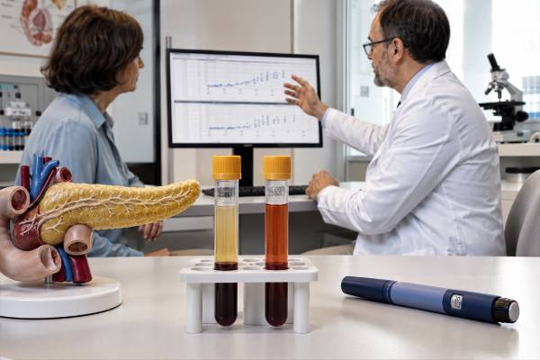 Insulin/C-Peptide Ratio Test: Exogenous Insulin Use, Insulin Production, and Results Learn how the insulin/C-peptide molar ratio is calculated and interpreted during hypoglycemia, including exogenous insulin patterns, endogenous secretion, assay limits, and follow-up tests.