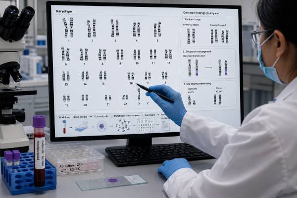 Karyotype Test for Infertility: Chromosome Abnormalities and Results Understand infertility karyotype testing, including chromosome abnormalities, male and female findings, result notation, limitations, and reproductive options.