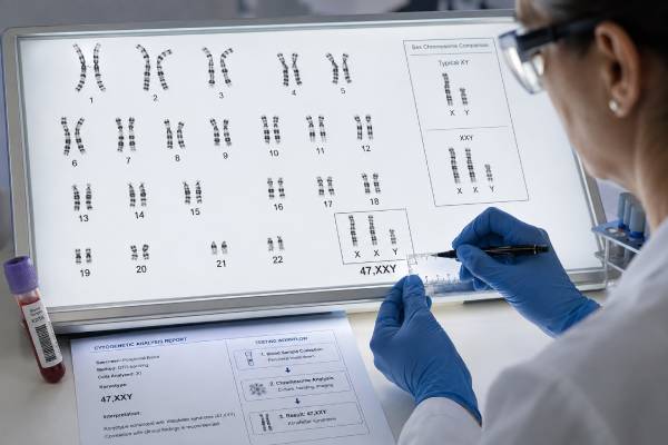 Klinefelter Syndrome Genetic Test: XXY Chromosomes, Diagnosis, and Results Understand Klinefelter syndrome genetic testing, including 47,XXY and mosaic results, prenatal confirmation, hormone follow-up, fertility options, and next steps.