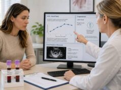 Understand hCG and progesterone testing for suspected miscarriage, common result patterns, ultrasound follow-up, treatment limits, and urgent ectopic warning signs.