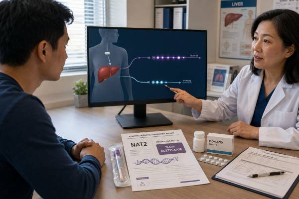 NAT2 Genetic Test: Isoniazid Metabolism, Slow Acetylator Status, and Results Learn how NAT2 testing identifies slow, intermediate, or rapid isoniazid acetylator status, what the result may mean for TB treatment and toxicity, and why specialist monitoring remains essential.